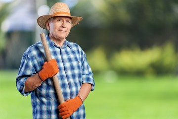 Gardening, Senior Adult, Men.