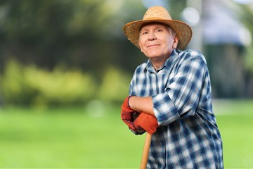 Gardening, Senior Adult, Men.