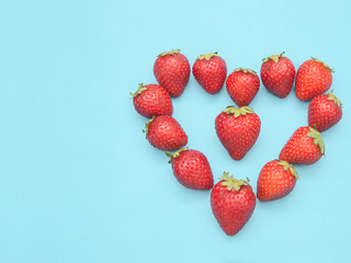 A background made by strawberries