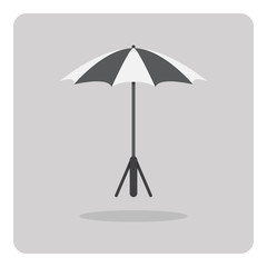 Vector of flat icon, beach umbrella on isolated background