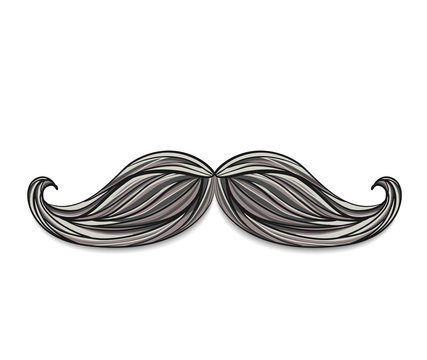 Hand drawn mustache 