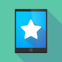 Tablet pc icon with a star
