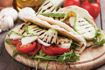 Piadina romagnola, italian flatbread sandwich
