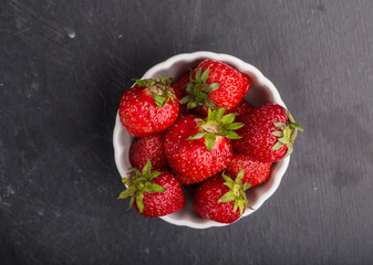Strawberry in a white bowl