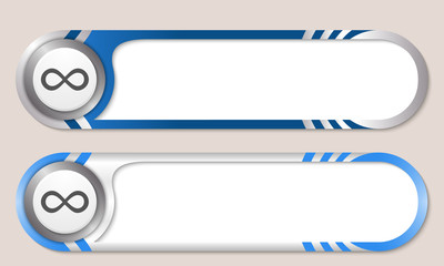 Vector buttons for your text and infinity symbol