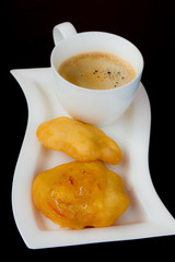 Coffee with Deep-fried dough stick breakfast in Thailand