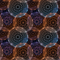 Concentric colored circles, seamles pattern.