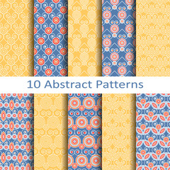 set of ten abstract patterns