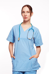 Krankenschwester mit Stethoskop