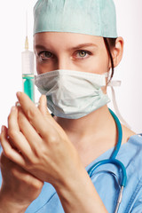 Krankenschwester mit Stethoskop