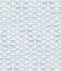 White paper with outline extrude effect. Abstract 3d seamless background. Halftone vector EPS10.