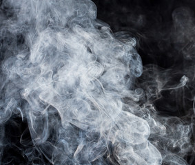 smoke on a black background