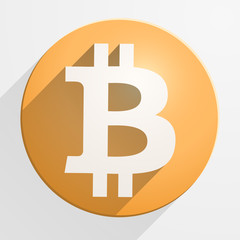 Icon of financial currency Bitcoin