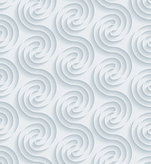 White paper with outline extrude effect. Abstract 3d seamless background. Halftone vector EPS10.