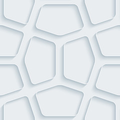 White paper with outline extrude effect. Abstract 3d seamless background. Halftone vector EPS10.