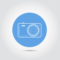 Summer and travel icon - camera. Travel design. Vector