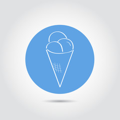 Summer and travel icon - Ice Cream. Travel design. Vector