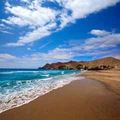 Fototapeta na wymiar Almeria Playa del Monsul beach at Cabo de Gata
