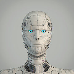 Head of the robot girl