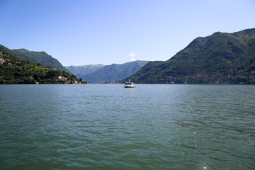 Beautiful landscape of the lake Como Italy