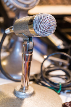 Professional vintage microphone; retro style