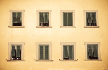 Fototapeta na wymiar A view of some typical italian windows.
