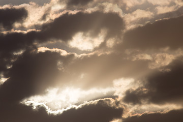 sky with clouds at dawn sun