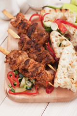 Greek souvlaki skewer
