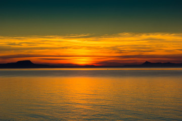 Fototapeta na wymiar Sonnenuntergang auf Kreta