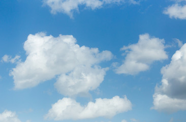 beautiful clouds on a blue sky