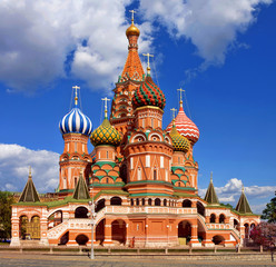 Fototapeta na wymiar St. Basil Cathedral: Moscow, Russia, Red Square