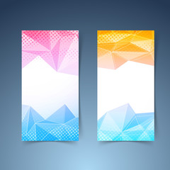 Crystal pattern vertical flyer template set