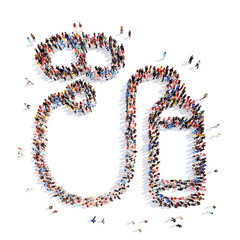 people in the shape of diving.