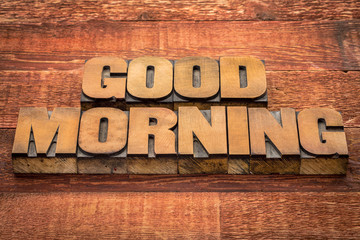 good morning typography