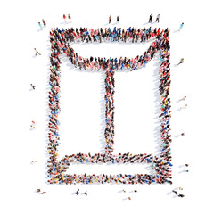 people in the shape of a wardrobe.