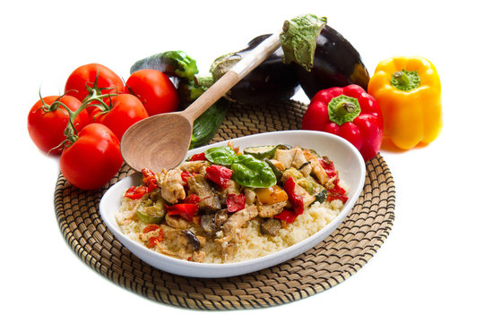 cous cous with meat and vegetables
