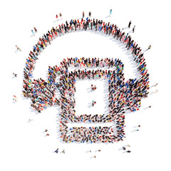 people in the shape of  player.