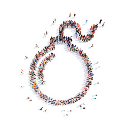 people in the shape of bombs.