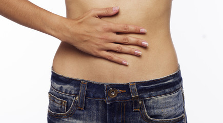 Naklejka premium Woman's stomach