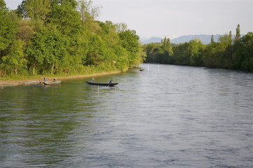 Fluss Reuss in Ottenbach ZH, Schweiz
