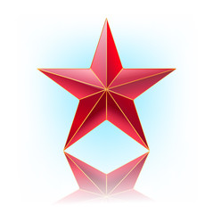 vector illustration of red star