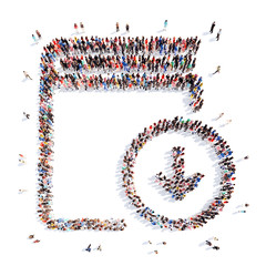 people in the shape of a notebook.