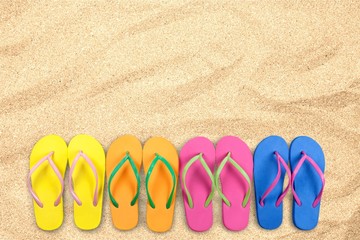 Summer, Beach, Flip-flop.