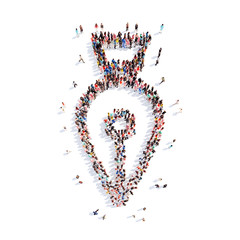 people in the shape of a stick.