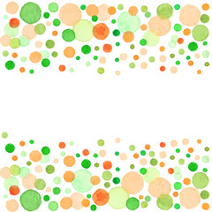 Abstract background with colorful watercolor circles.