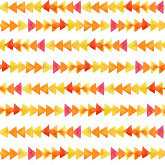 Seamless background with colorful watercolor triangles