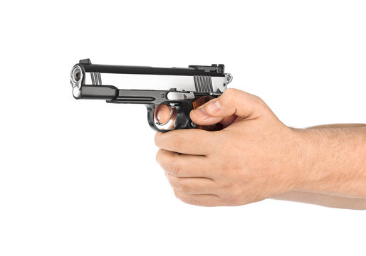 Hand with pistol