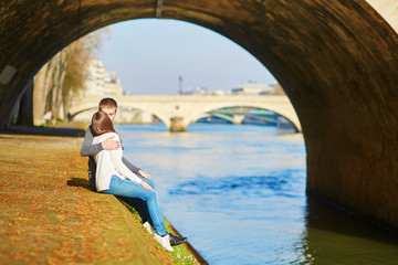 Young loving couple in Paris