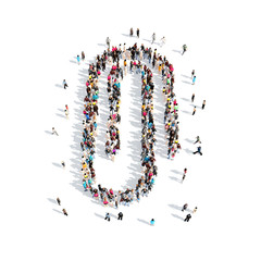 people in the shape of a paper clip