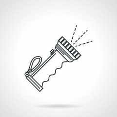 Sport flashlight black line vector icon